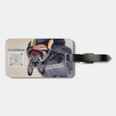 Kaufen DoggyStyle Foto Scannable QR Code Gepäckanhänger (Rückseite horizontal)