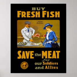Kaufen Fresh Fish Vintag WW1 Retro Patriotic Poster