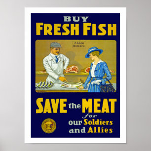 Kaufen Frische Fische ~ Rett der Fleisch Poster