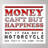 Kaufen Happiness Motorrad Funny Poster (Vorne)