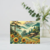 kaufen Rose Vintag Retro-Happy Geburtstag Sonnenbl Postkarte (Stehend Vorderseite)