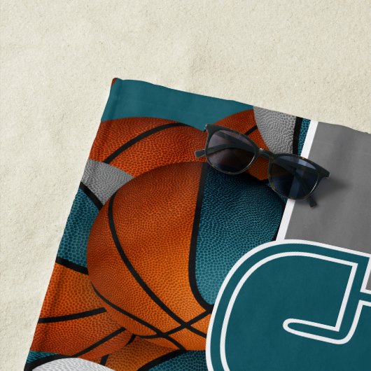 Kaufen Sie 1 oder in loser Schüttung viele Basketb Strandtuch (Beispiel)