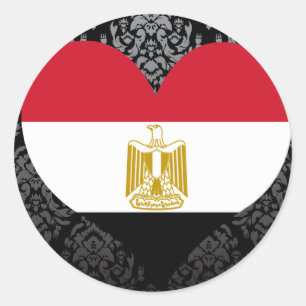 Kaufen Sie Ägypten-Flagge Runder Aufkleber
