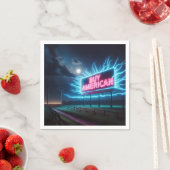Kaufen Sie American Neon Reklametafeln mit Mond Serviette (Beispiel)