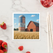 Kaufen Sie AMERIKANISCHEN Text mit Flag auf einem Serviette (Beispiel)