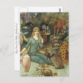 Kaufen Sie bei uns mit einer goldenen Kurve Postkarte (Vorne/Hinten)