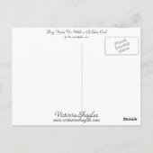 Kaufen Sie bei uns mit einer goldenen Kurve Postkarte (Rückseite)