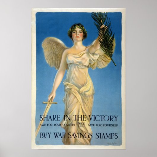 Kaufen Sie Briefmarke von Kriegseinsparungen, 1918 Poster (Vorne)