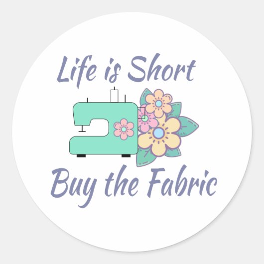 Kaufen Sie das Gewebe, Nähen, Steppen, Handwerk Runder Aufkleber (Vorderseite)