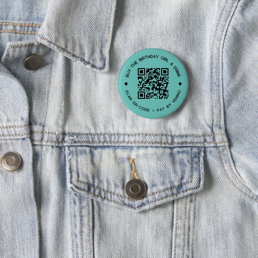 Kaufen Sie das MÄDCHEN-MÄDCHEN einen Drink-QR-Code Button (Beispiel)