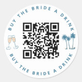 Kaufen Sie den Bride a Drink Junggeselinnen-Abschi Runder Aufkleber (Vorderseite)