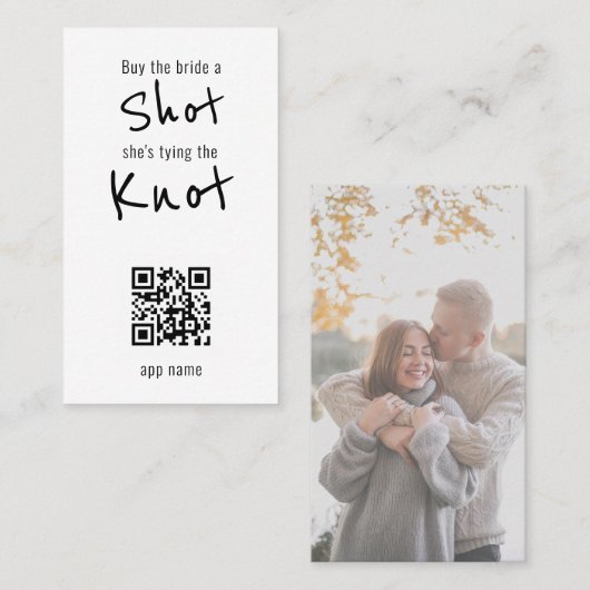 Kaufen Sie den Bride-QR-Code-Junggeselinnen-Abschi Visitenkarte (Vorne/Hinten)