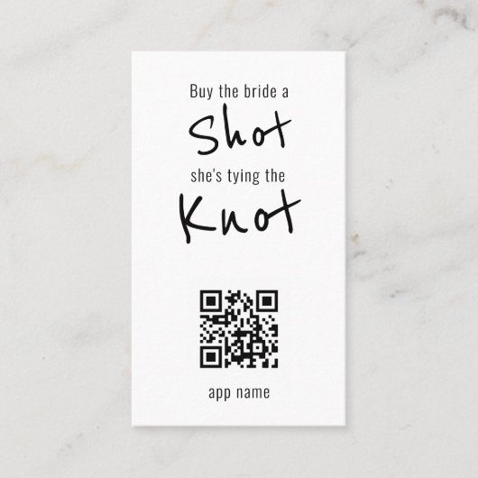 Kaufen Sie den Bride-QR-Code-Junggeselinnen-Abschi Visitenkarte (Vorderseite)