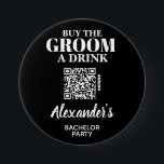 Kaufen Sie den QR-Code für "Groom A Drink Bachelor Button<br><div class="desc">Schwarz-Weiß-Taste personalisiert mit dem Namen des Bräutigams und QR-Code auf ein Venmo-Konto, um ihm ein Getränk zu kaufen. Große Bachelor Party oder Typ Wochenende-Button für alle im Stamm zu tragen. PASSENDE Artikel in unserer Sammlung.</div>