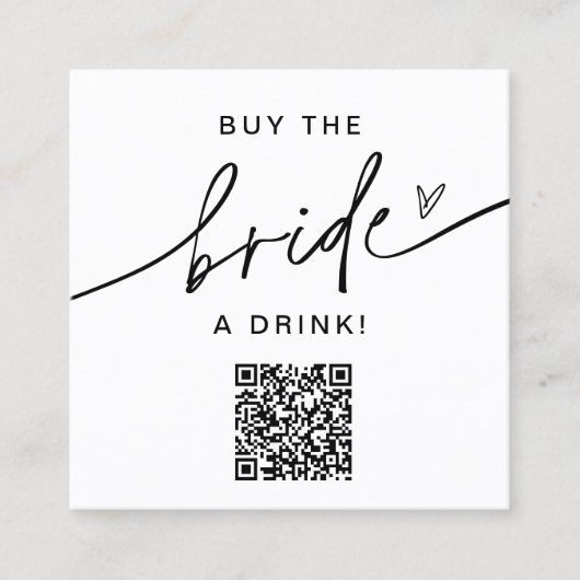 Kaufen Sie die Braut als Getränk-Bachelorette-Kart Quadratische Visitenkarte (Vorderseite)