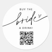 Kaufen Sie die Braut als Getränk-Bachelorette Runder Aufkleber (Vorderseite)
