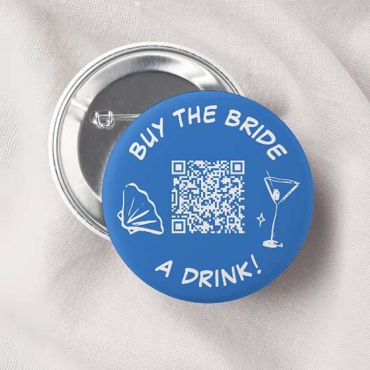 Kaufen Sie die Braut ein Brautparty QR Code trinke Button