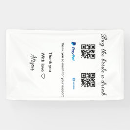 Kaufen Sie die Braut ein Getränk Spende QR Venmo P Banner