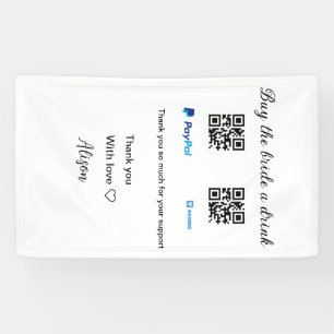 Kaufen Sie die Braut ein Getränk Spende QR Venmo P Banner