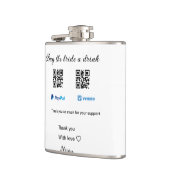 Kaufen Sie die Braut ein Getränk Spende QR Venmo P Flachmann (Links)