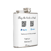 Kaufen Sie die Braut ein Getränk Spende QR Venmo P Flachmann (Rechts)