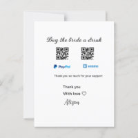 Kaufen Sie die Braut ein Getränk Spende QR Venmo P