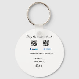 Kaufen Sie die Braut ein Getränk Spende QR Venmo P Schlüsselanhänger