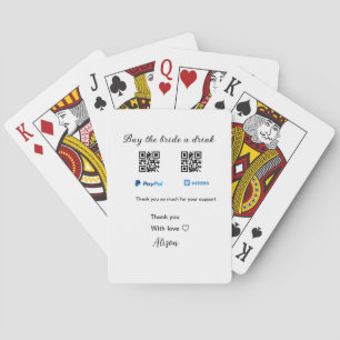 Kaufen Sie die Braut ein Getränk Spende QR Venmo P Spielkarten