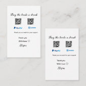 Kaufen Sie die Braut ein Getränk Spende QR Venmo P Visitenkarte (Vorne/Hinten)