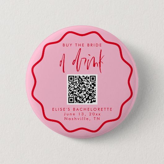 Kaufen Sie die Braut einen Drink Bachelorette Butt Button (Vorderseite)