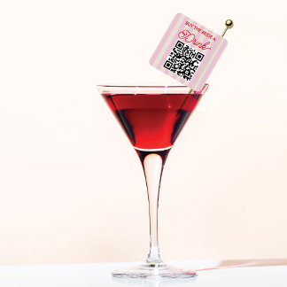 Kaufen Sie die Braut einen Drink Junggeselinnen-Ab Quadratischer Aufkleber