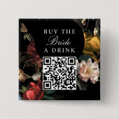 Kaufen Sie die Bride A Drink Bachelorette QR Code Button (Vorderseite)