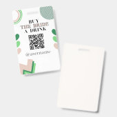 Kaufen Sie die Bride a Drink Crowdfund Bachelorett Ausweis (Vorder- & Rückseite)