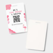 Kaufen Sie die Bride a Drink Crowdfund Bachelorett Ausweis (Front & Back)
