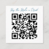 Kaufen Sie die Bride a Drink QR Code Card Bachelor Quadratische Visitenkarte (Rückseite)