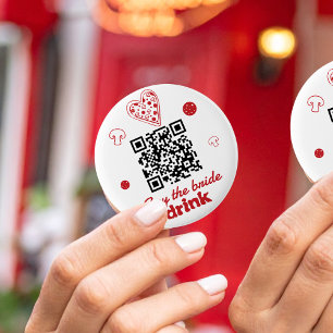 Kaufen Sie die Bride ein Getränk Pizza Bachelorett Button