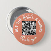 Kaufen Sie die Bridge A Drink QR Code Rosa Bachelo Button (Vorne & Hinten)