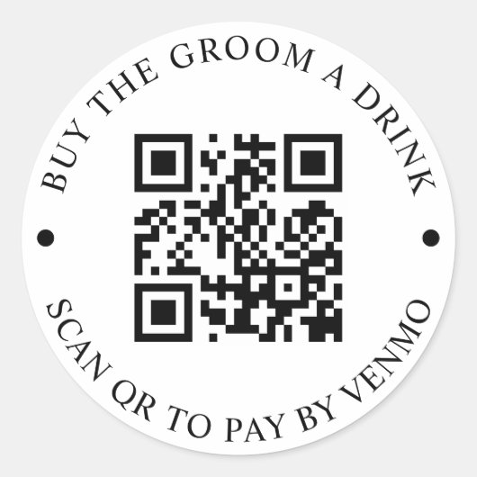 Kaufen Sie die Taste "Groom A Drink QR" Runder Aufkleber (Vorderseite)