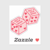Kaufen Sie ein neues Buch Herz Dice Aufkleber (Blatt)