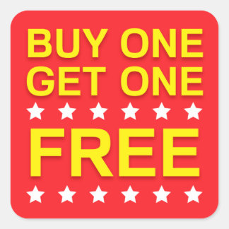 Kaufen Sie einen kostenlosen, roten, gelben Aufkle Quadratischer Aufkleber