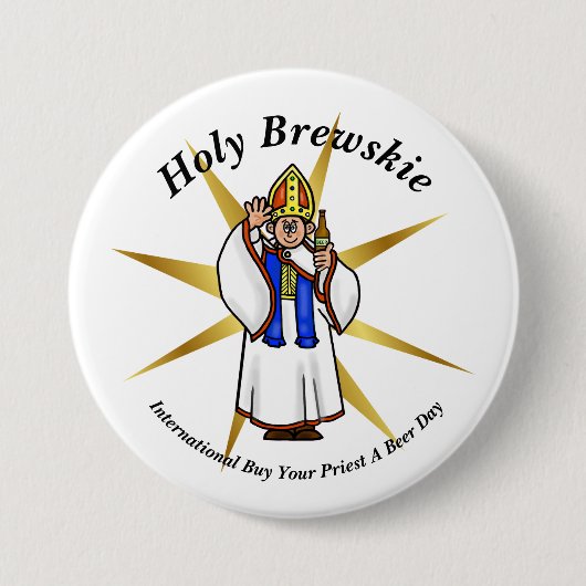 Kaufen Sie einen Priester an einem Bier Day Button (Vorderseite)