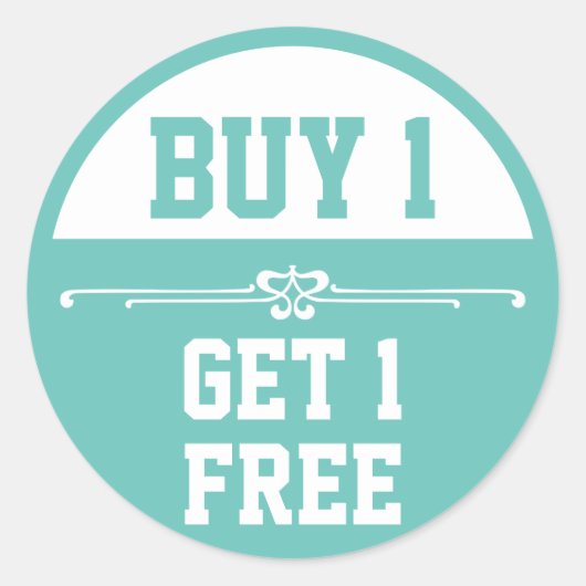 Kaufen Sie eins kostenlos Runder Aufkleber (Vorderseite)
