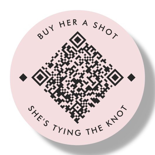 Kaufen Sie ihr einen Schuss | Bachelorette QR-Code Runder Aufkleber