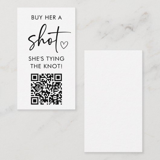 Kaufen Sie ihr einen Schuss Sie bindet den QR-Code Begleitkarte (Vorne/Hinten)