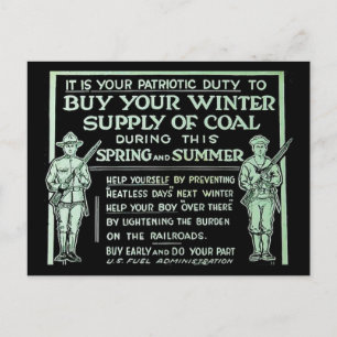 Kaufen Sie Ihr Winterangebot an Kohle Vintag - WWI Postkarte