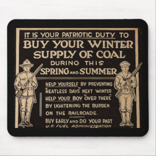 Kaufen Sie Ihren Wintervorrat an Kohle Antiquität Mousepad
