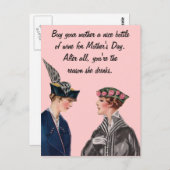 Kaufen Sie Ihrer Mutter eine Flasche Wein Postkarte (Vorne/Hinten)