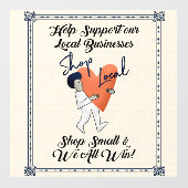 Kaufen Sie kleine Support-Unternehmen vor Ort Fensteraufkleber (Blatt)