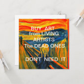 Kaufen Sie Kunst von lebenden Künstlern Karte (Vorderseite/Rückseite Beispiel)