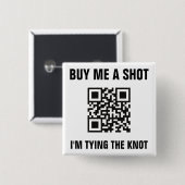 Kaufen Sie mir einen QR-Code-Bridge-Junggeselinnen Button (Vorne & Hinten)